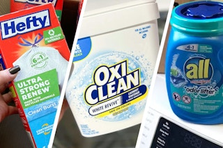 hefty, oxi clean and all laundry detergent