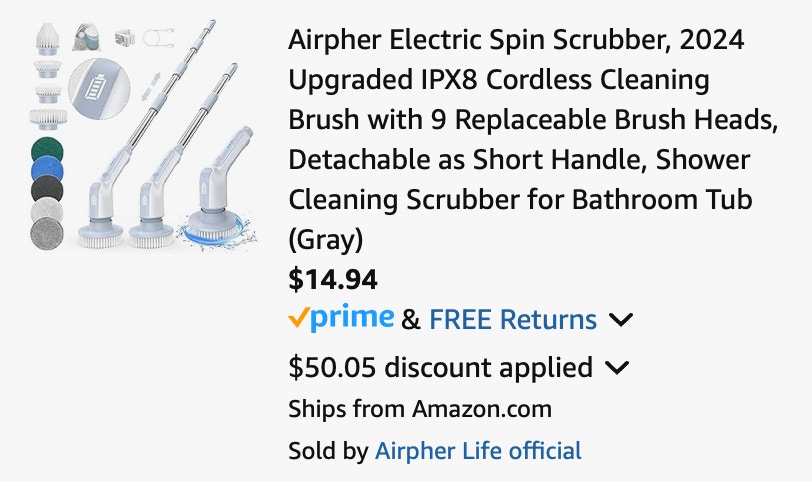 Amazon Amazon Electric Spin Scrubber 1 2025 3