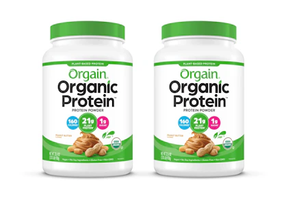 2 Orgain Protein Powders