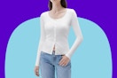 SUUKSESS Women Cotton Ribbed Long Sleeve Top.