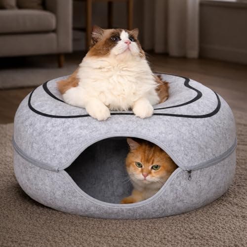 Peekaboo Cat Cave Donut