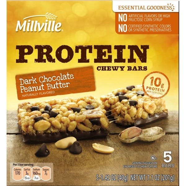 Peanut Butter Protein Chewy Bars