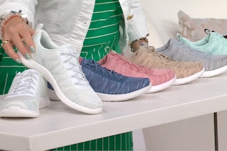 Skechers Vapor Foam Lite Washable Knit Bungee Sneakers being presented on qvc