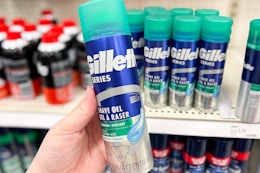 Gillette Shaving Gel: Get 4 Cans for $9.05 on Amazon card image