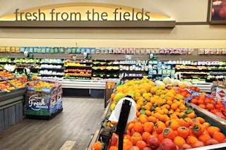 A produce aisle in Safeway