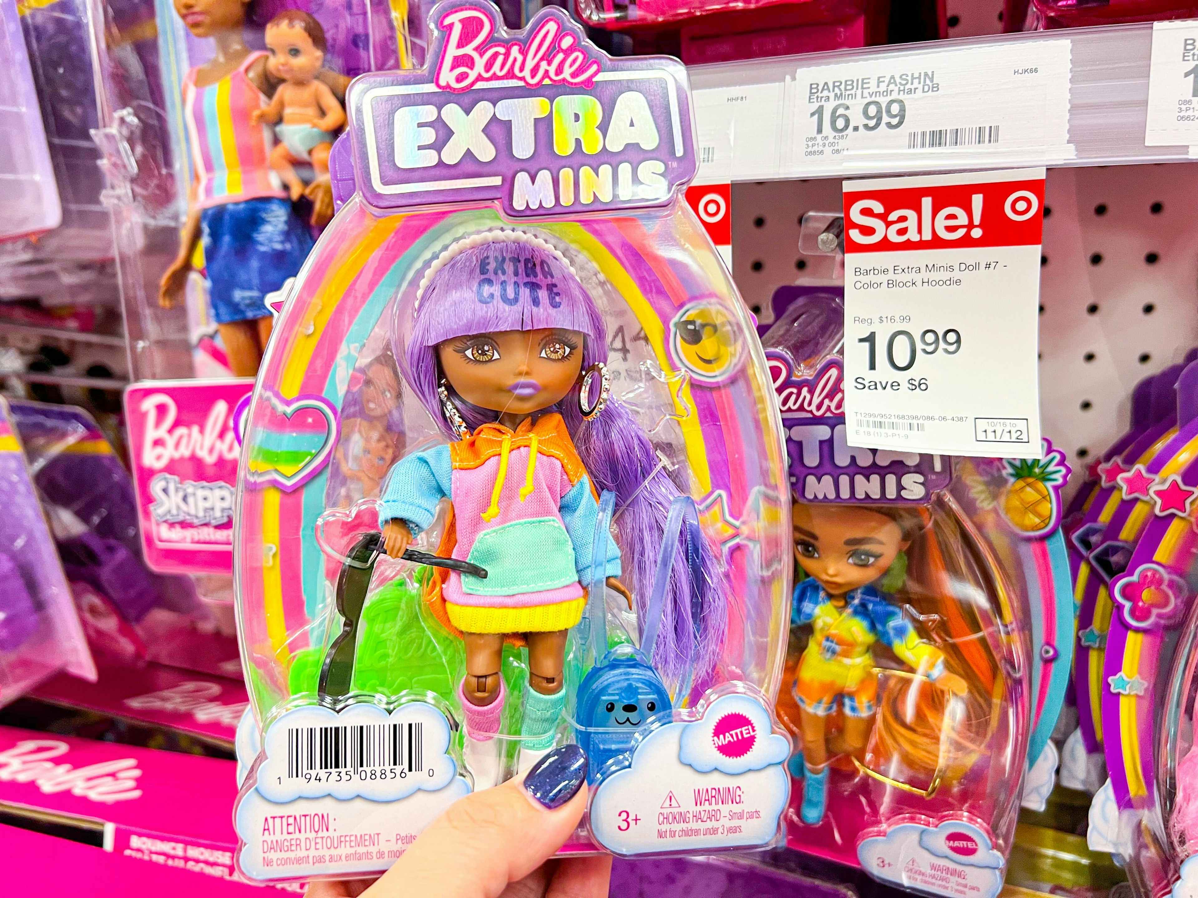 barbie extra mini dolls on sale for $10.99 at Target