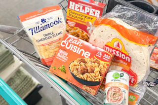 kroger matchup groceries in shopping cart