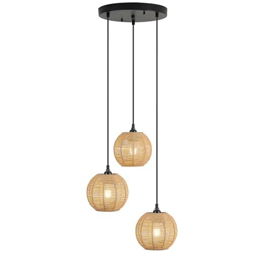 Round 3 Light Boho Pendant Light