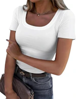 Women's Short Sleeve Scoop Neck Top