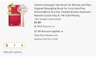 detangler brush Amazon receipt
