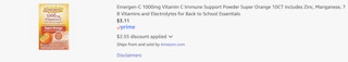 Amazon Emergen-C 1000mg Vitamin C Powder 2025 2