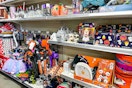 area shot of halloween decor aisle at dollar general