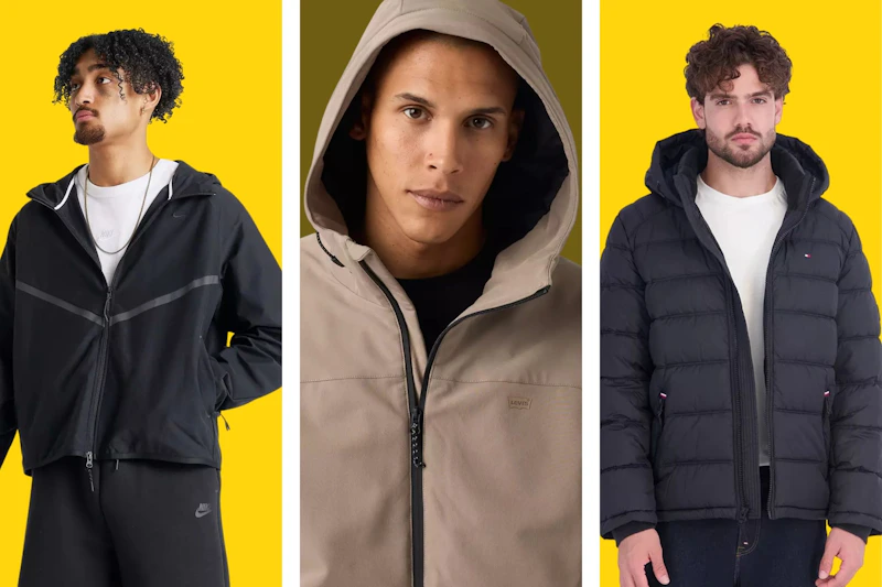 3 different brands/styles of men's jacket styles