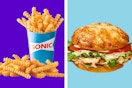 sonic fries and panera sandwich