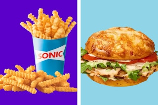 sonic fries and panera sandwich