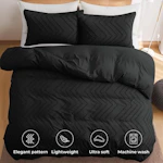 Tufted Geometric Duvet Cover Set