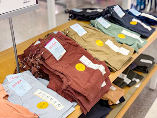 cat & jack toddler shorts sitting on a target shelf