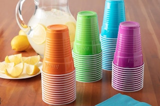 Hefty party on cups on beverage table