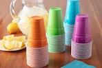 Hefty party on cups on beverage table