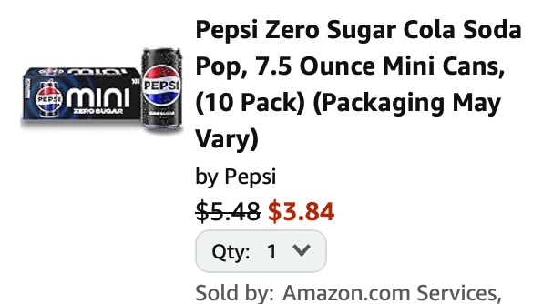 soda Amazon receipt