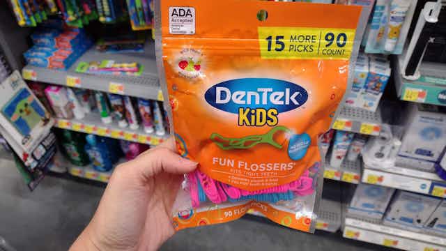 Dentek Kids 90-Count Fun Flosser, as Low as $1.75 on Amazon card image