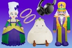 Deals 50% off or more: Mardi Gras yard inflatables, kids bean bag chair, earrings, and headphones
