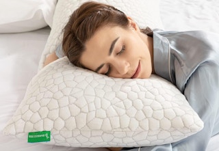 woman sleeping on pillow