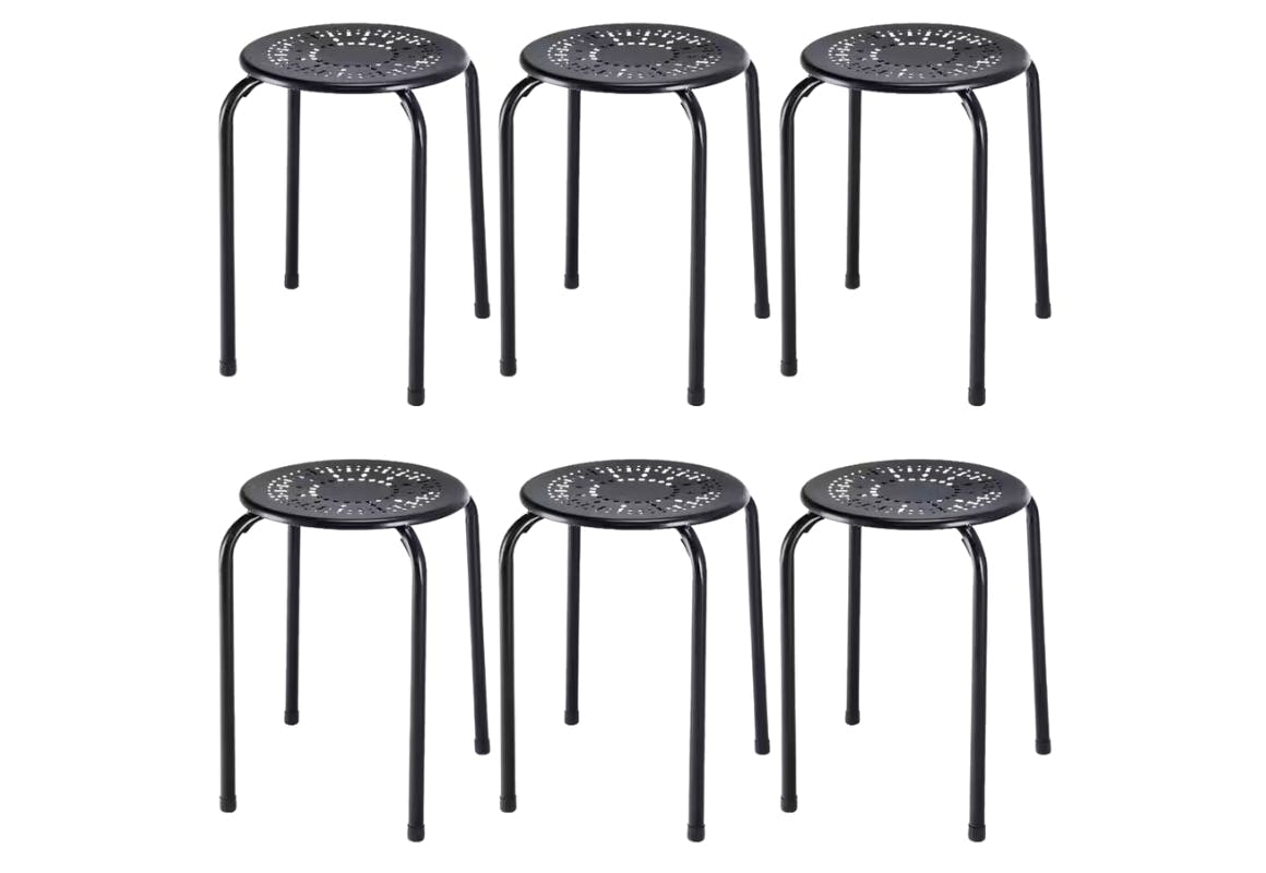 Metal Stackable Stool Set