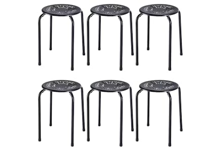 Metal Stackable Stool Set