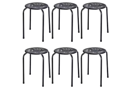 Metal Stackable Stool Set