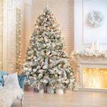 Ericka Pre-lit Flocked Christmas Tree