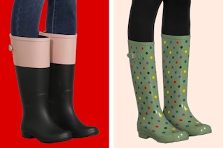 Women's Time and Tru Rainboots (colorblock & polka dots)