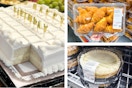 sheet cake, croissants, and cheesecake from costco bakery