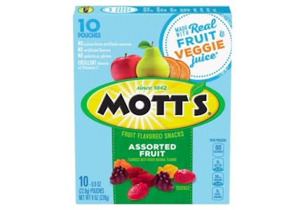 2 Mott's Fruit Snacks
