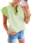 Women's Ruffle Cap Sleeve Tank Top