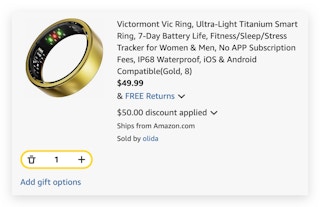 Ultra-Light Titanium Smart Ring