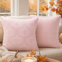 Pumpkin Chenille Pillow Covers