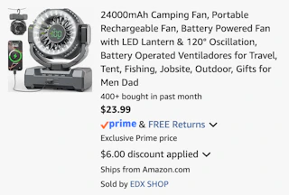 Amazon Camping Fan 2026 2