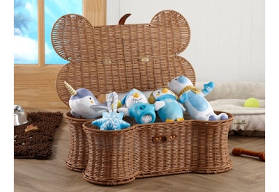 Dog Bone Basket and Dog Toy Set