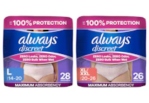 2 Always Discreet Underwear Packs