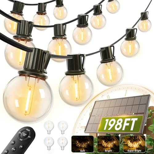 addlon 198ft Solar String Lights