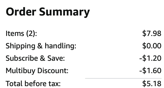 Sun Bum lip balm Amazon receipt