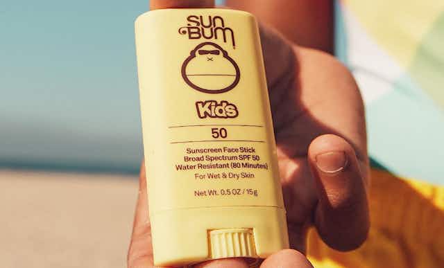 Get 2 Sun Bum Kids Sunscreen Face Sticks for $14 on Amazon  card image