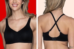 woman wearing a black bra on duo KCL template