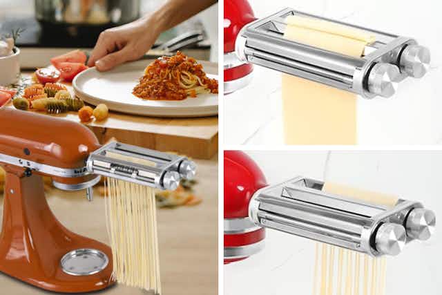 Pasta Maker KitchenAid Attachment, Only $49.99 on Amazon (Reg. $99.99) card image