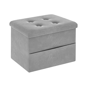 Velvet Storage Ottoman