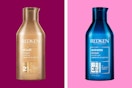 Redken bottles on a KCL template