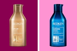 Redken bottles on a KCL template