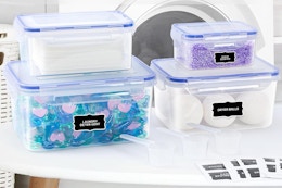 Laundry Supply Storage Container 4-Pack, Only $9.99 on Amazon card image