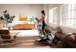 woman on an elliptical